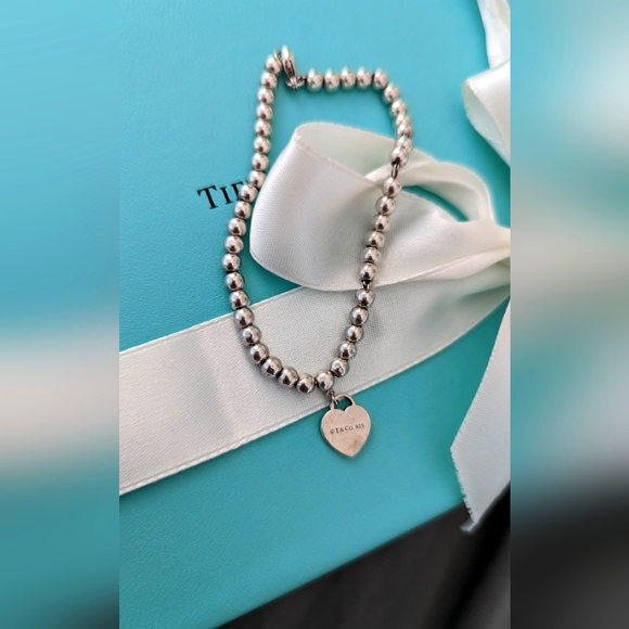 Tiffany and co RTT beaded heart tag beacelet - Picture 4 of 6